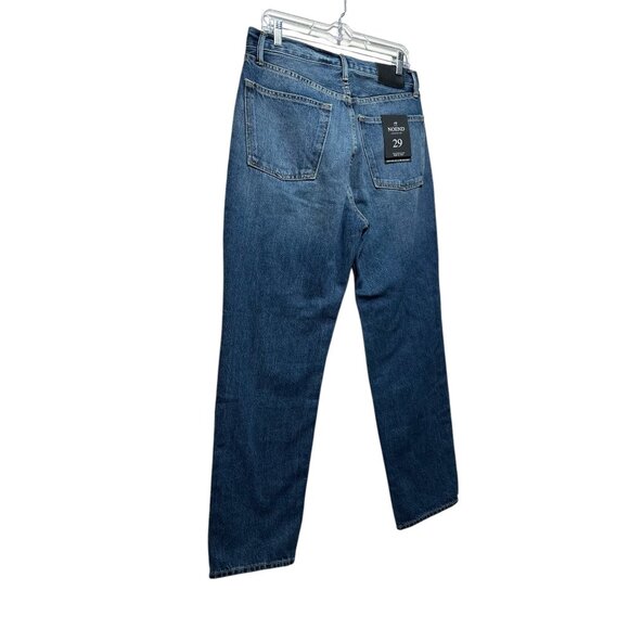 NOEND High Rise Relaxed Straight Jeans Womens 29 Blue Made USA 100% Cotton Denim - Picture 15 of 16